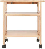 Winsome Mission 2-Shelf Wood Mobile Printer Stand, Brown (81628) - Image 2