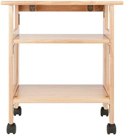 Winsome Mission 2-Shelf Wood Mobile Printer Stand, Brown (81628) - Image 2