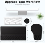 Ospelelf Ergonomic Mouse Pad and Keyboard Stand Wrist Rest Set, Memory Foam Comfort, Pain Relief for Typing, Office Desk Accessories, Black - Image 6