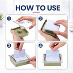 Eaasty 4 Pcs Pop Up Sticky Note Dispenser 3 x 3 Inch Pastel Cute Sticky Note Holder with 8 Pads Pop Up Stick Notes Transparent Top Colorful Base Notes Holder for Women Office Home Desk - Image 4