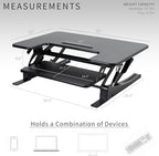 VIVO Black 32 inch Standing Desk Converter, DESK-V000VS - Image 3