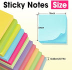 150 Pads Sticky Notes 3x3, Self-Stick Pads Bulk Bright Colors, School Supplies, Office Products, 50 Sheet/Pad - Image 3