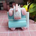 Animal_Zebra Sticky Note Holder Note Dispenser Cute with Pen Holder for Desk Office Supplies, 3x3 In, Pink, C32 - Image 2