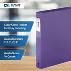 Premium Economy 3-Ring Binder, Spine Label, 1" Round Rings, Purple, 6 Pack - Image 4