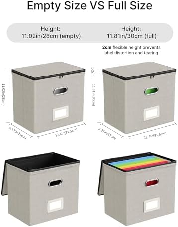 Oterri File Box Small 2-Pack Mesh Pockets Hanging Organizer for Letter-Size - Image 3