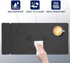15W Wireless Charging Mouse Pad 31.5"x15.75", Double-Sided Faux Leather - Image 5