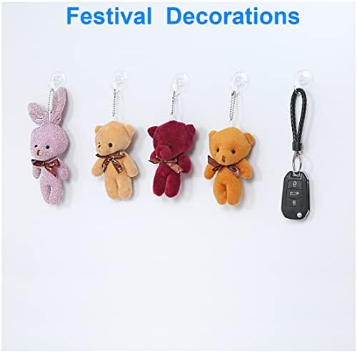 200 Pieces Large Suction Cups with Hooks 2 inch Clear Plastic Sucker Hooks for Glass Window Wall Festivals Parties Theme Carnival Decoration Door Bathroom Kitchen - Image 6