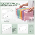 Novabright 1 Pack Acrylic File Organizer, Legal, 14.17"L x 12.2"W x 10.24"H - Image 3