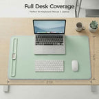 Premium Double-Sided Faux Leather Desk Pad – Non-Slip, Waterproof, with Magnetic Cable Organizer & File Storage – Designed for Offices & Creative Spaces – Durable & Easy to Clean（Green） - Image 2