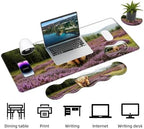 Keyboard Mouse Pad Set, Extended Gaming Mouse Pad+Ergonomics Keyboard Wrist Rest Support, Memory Foam, Easy Typing Pain Relief, 4Pcs XL Ultra Thick Desk Mat,Highland Cow - Image 3