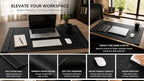 Leather Desk Pad with Side Rails, Paper Holder and Desk Protector,Ideal Ideal for Writing, organizing, and safeguarding desks at Home or Office in Style - Image 4