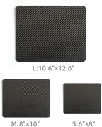 Multipurpose Carbon Fiber Mouse Pad - Hard, Thin, and Lightweight for Office, Gaming, and Daily Computer Use on Desk or Lap (Forged, Small) - Image 2