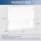 JUESHA 2 Pack Clear Acrylic File Holder Wall Mount Self Adhesive - Image 3