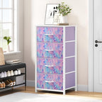 DWVO Dresser with 4 Drawers, Purple - Image 2