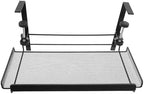 ibasenice Under Desk Shelf: Metal Storage Rack with Clamp Desk Cable Management Tray Organizer Basket for Cables Papers and Office Tables Supplies Black by ibasenice