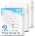 Dunwell Clear Folders for Documents, Plastic 8.5x11 File Sleeves, 36 Pack by Dunwell
