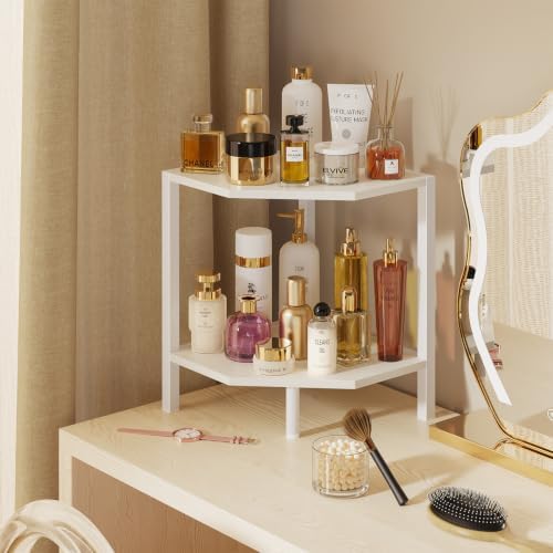 Creso hom Corner Shelf Stand, 2 Tier Industrial Corner Bookshelf - Image 6
