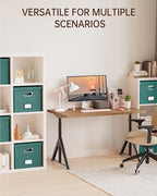 2 Pack File Storage Organizer, Document Organizer, Portable File Box with Lid, Fit for Letter/Legal File Folder Storage,Forest-green-Box only - Image 6