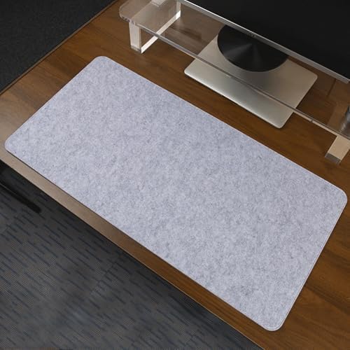 Lifup Felt Desk Pad, Dual-Sided Cork Desk Mat, Non-Slip Large Gaming Mouse Pad Writing Mat for Office Home Gray 2 31.5" x 15.7" by Lifup