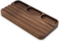 Horizontal Pen Holder,Acacia Wood Pen Tray,Desktop Pen Display,Walnut Desk Tray,Paperclip Headphones Eraser Office Stationery Storage,Brown by LITAITAI