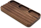 Horizontal Pen Holder,Acacia Wood Pen Tray,Desktop Pen Display,Walnut Desk Tray,Paperclip Headphones Eraser Office Stationery Storage,Brown by LITAITAI