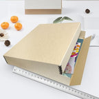 Lineco Museum Archival Storage Box, Drop Front, 17.75x22.75x3 in, Tan - Image 4