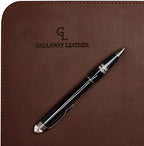 Gallaway Leather Desk Mat - Office Writing Desk Pad, Medium 24" x 14" Dark Brown, Gift Ready Elegant Computer Desk Cover Protector - Image 6