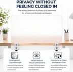 Clamp-On Acrylic Desk Privacy Panel - Image 5