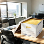 Zzrywuty 12 Pack File Storage Boxes with Lift-Off Lid,16x12x10 Inches - Image 6