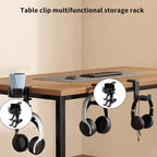 Multi Functional Desk Organizers with Cup Holder, Headphone Hooks, and Detachable Drawer for School and Home Rotating Pencil Holder - Image 5
