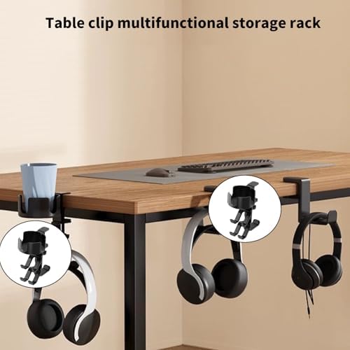 Multi Functional Desk Organizers with Cup Holder, Headphone Hooks, and Detachable Drawer for School and Home Rotating Pencil Holder - Image 5