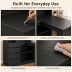 51.6" L Shaped Computer Desk with Drawers for Home Office, Black - Image 6