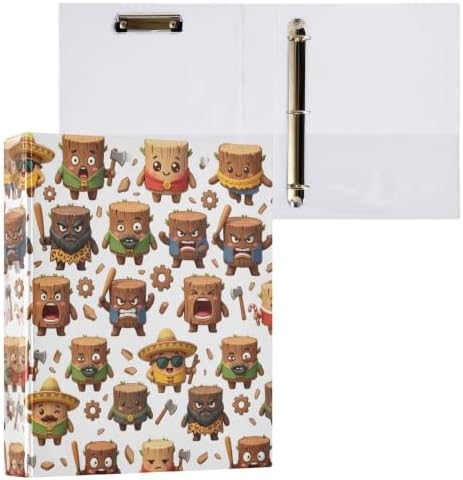 ALAZA Brainrot Tung Tung Tung Sahur (4) 3 Ring Binder 1.5 Inch Three Ring Office Binders w/clipboard & 3 Pockets, Hold 200 Sheets, 2 pcs - Image 3