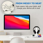 4 in 1 Wireless Charger with Headphone Stand for iPhone 17 16 15 14 13 12 Pro Max, Apple Watch 11 10 Ultra SE, AirPods Max 4 & Samsung S25-15W Gaming Desk Organizer (Adapter Not Included)(White) - Image 4