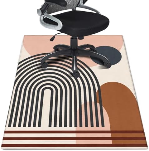Office Chair Mat for Hardwood Floor 36"X 48" Heavy Duty Desk Chair Rug for Under Gaming Rolling Chairs Computer Decor Protect Mats Low Pile Non-Slip Rubber for Carpet & Tile Floor-Classic Boho by Wruzbxcn