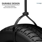 Kable Kontrol Cable Zip Ties, 20 Inch, 100 Pcs, HD 300lbs Test, Black - Image 3