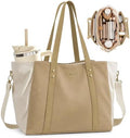 PASMAN Laptop Bag for Women, Slouchy 3 Compartment Tote and Cup Holder by PASMAN