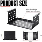 Under Desk Computer Mount for Small Form Factor Sff Computers and Pcs, Using Space 16.7" x H 8" x D 12" Mount Shelf Organizer for Office Home Workstation Gaming Stand up Desk - Image 2