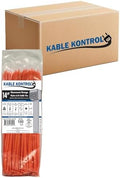 Kable Kontrol Cable Zip Ties, 14 Inch, 6000 Pcs, 50lbs Test, FL Orange by KABLEKONTROL%C2%AE