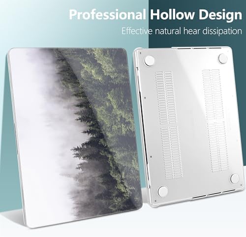 DONGKE Compatible with MacBook Pro 16 Inch Case (2026-2021 Release, M5 M4 M3 M2 M1 Pro/Max Chip), Plastic Hard Shell Cover with Keyboard Cover & Screen Protector for MacBook Pro 16", Forest - Image 4