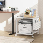 Lerliuo White Large Printer Stand with Storage - Image 7
