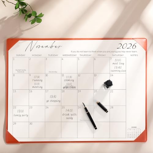 Desk Calendar 2026-2027 with Desktop Mat,22x17'' Large Desktop Pad Calendar - Image 5