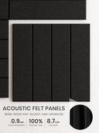 Bumusty 48" x 36" Large Cork Board Alternative, Black - Image 3