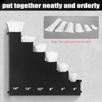 Cable Zip Tie Storage Holder, Black, 14 x 13 Inch, 6 Pockets - Image 3