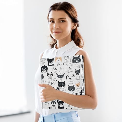 ALAZA Kawaii Puppy Print Dog 3 Ring Binder 1.5 Inch Three Ring Office Binders w/clipboard & 3 Pockets, Hold 200 Sheets, 1pc - Image 6