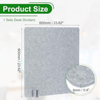 PATIKIL Desk Dividers 24" x 24", 1 Pack Desk Privacy Panel Freestanding Noise Reducing Partition Acoustic Panel with 4Pcs Support Feet for Testing Office Home Library, Cement Gray Style B - Image 2