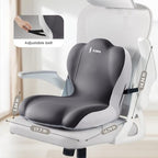 FLORICH Memory Foam Truck Seat Cushion,Car Seat Cushion and Lumbar Support Pillow for Office Chair, Ergonomic Back Support & Sciatica Relief for Long Drives(Slight Grey) - Image 2
