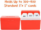 12 Pack 3x5 Index Card Boxes, Plastic Card Holders, Business Cards Organizers, Recipe Box, Notecard Organizer, Flash Cards Holder Box for Study Office Kitchen, 6 Bright Colors - Image 5