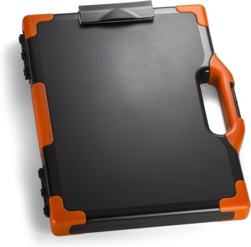 Officemate Carryall Clipboard Storage Box, Letter/Legal Size, Black and Orange (83326) (Pack of 6) by Officemate