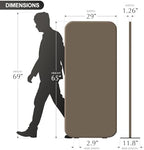 DECOLAB Standing Room Partition, Portable Wall Panel, 29"x65", Taupe - Image 6